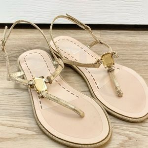 G.C. Amber Rhinestone T Strap Sandals - 8